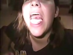 Delicious girlfriend makes sucking weenie look cute and innocent. This hottie slobbers all over it and deep mouths him all the way to orgasm. This chab cums in her face hole and she spits it right out like a good girl.